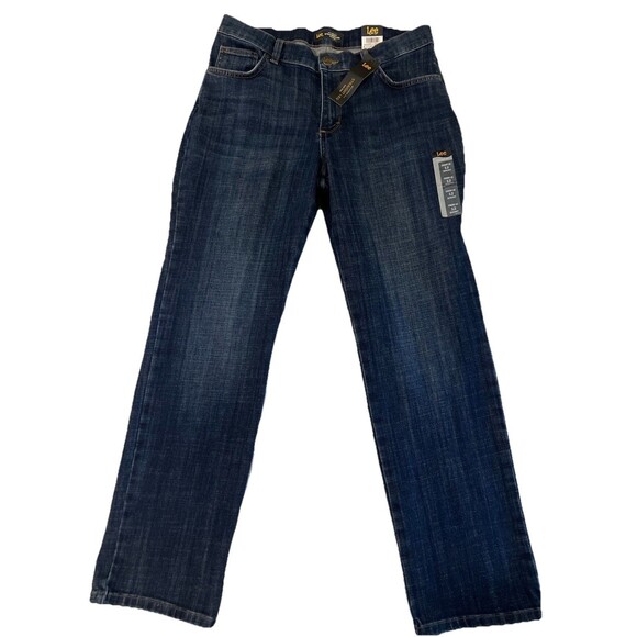 Lee Women's Plus Midrise Relaxed Fit Straight Leg Jean Size 12 Short Bewitched - Picture 1 of 14